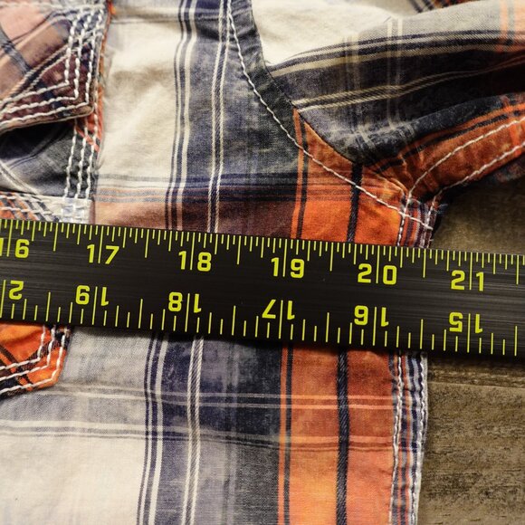 BKE Vintage Plaid Pearl Snap-Button Shirt - Men's Size M - Western Style - Picture 3 of 8